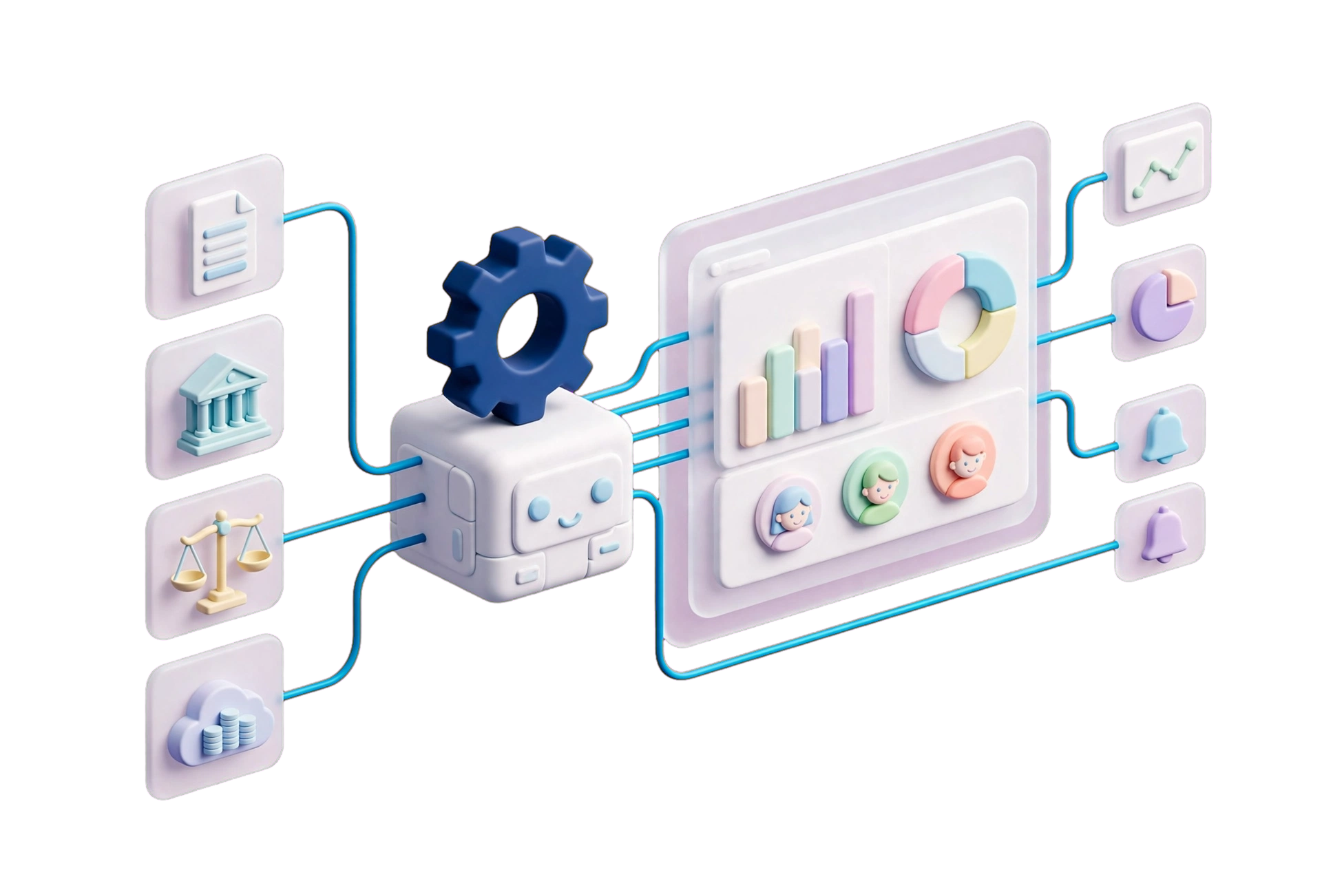 Diagrama de automatización RPA con orquestación